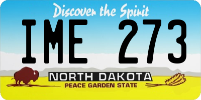 ND license plate IME273
