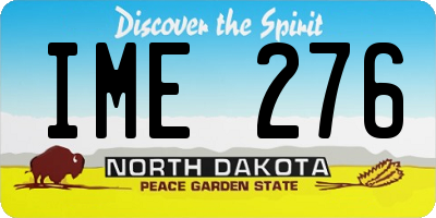 ND license plate IME276