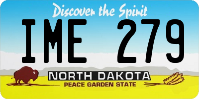 ND license plate IME279