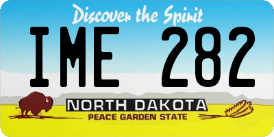 ND license plate IME282