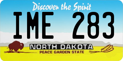 ND license plate IME283