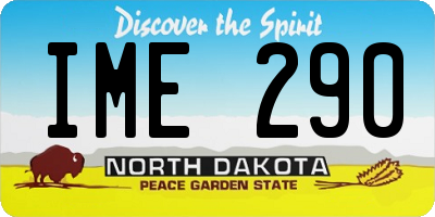 ND license plate IME290
