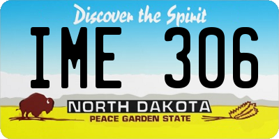 ND license plate IME306