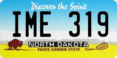 ND license plate IME319