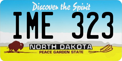 ND license plate IME323