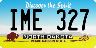 ND license plate IME327