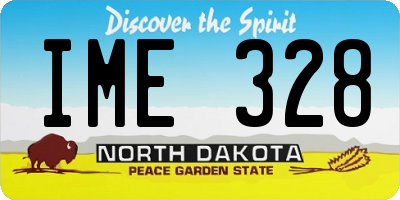 ND license plate IME328