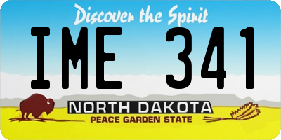 ND license plate IME341