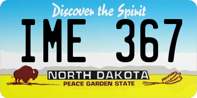 ND license plate IME367