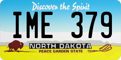 ND license plate IME379