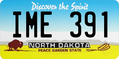 ND license plate IME391