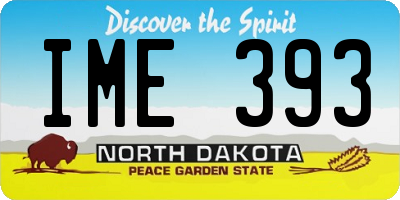 ND license plate IME393