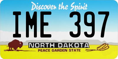 ND license plate IME397