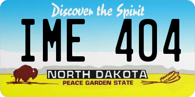 ND license plate IME404