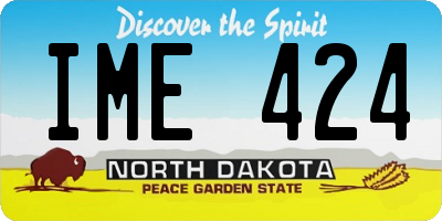 ND license plate IME424