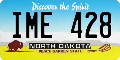 ND license plate IME428