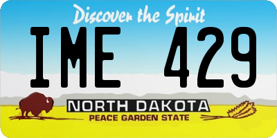 ND license plate IME429