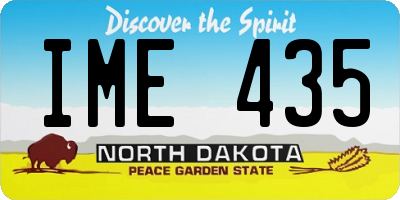 ND license plate IME435