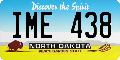 ND license plate IME438