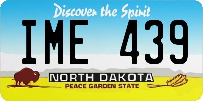 ND license plate IME439