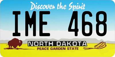 ND license plate IME468