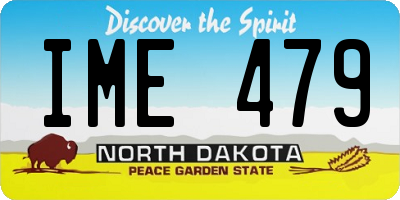 ND license plate IME479