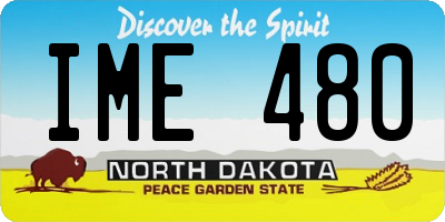 ND license plate IME480