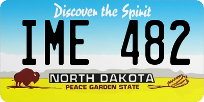 ND license plate IME482