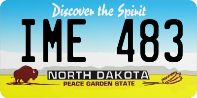 ND license plate IME483