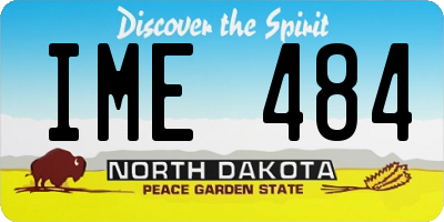 ND license plate IME484