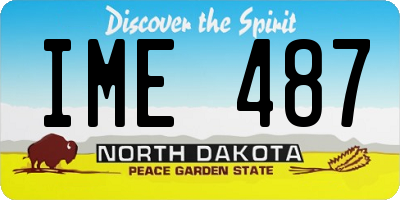 ND license plate IME487