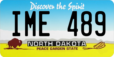 ND license plate IME489
