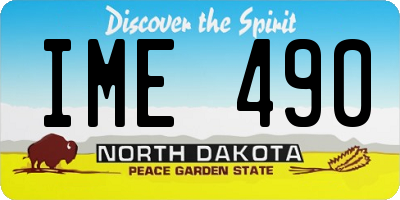 ND license plate IME490