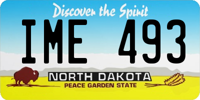 ND license plate IME493