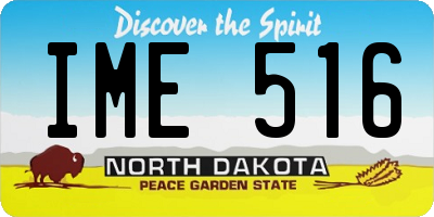 ND license plate IME516
