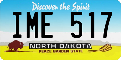 ND license plate IME517