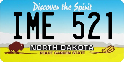 ND license plate IME521