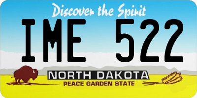 ND license plate IME522