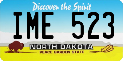 ND license plate IME523