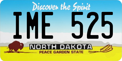 ND license plate IME525