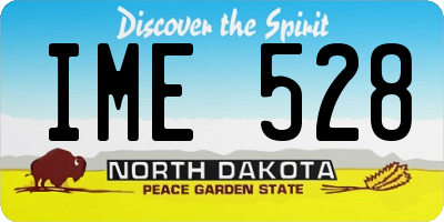 ND license plate IME528