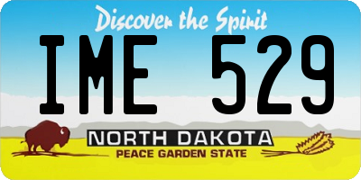 ND license plate IME529