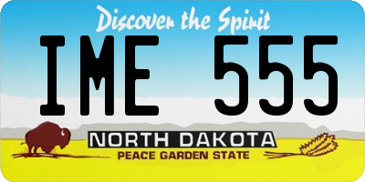 ND license plate IME555