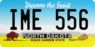 ND license plate IME556