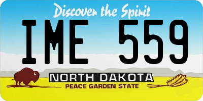 ND license plate IME559