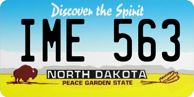 ND license plate IME563