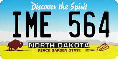 ND license plate IME564