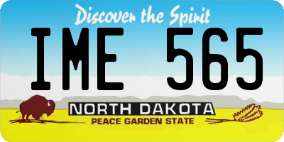 ND license plate IME565