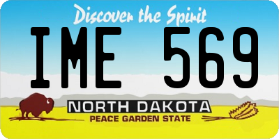 ND license plate IME569