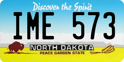 ND license plate IME573